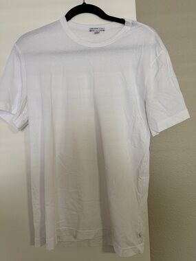 James Perse White Crewneck Short Sleeve Tee